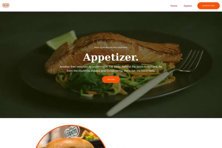 Modèle de site Appetizer