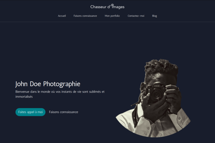 Website template The Best Photographer