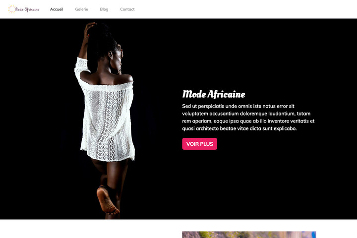 Website template African Fashion